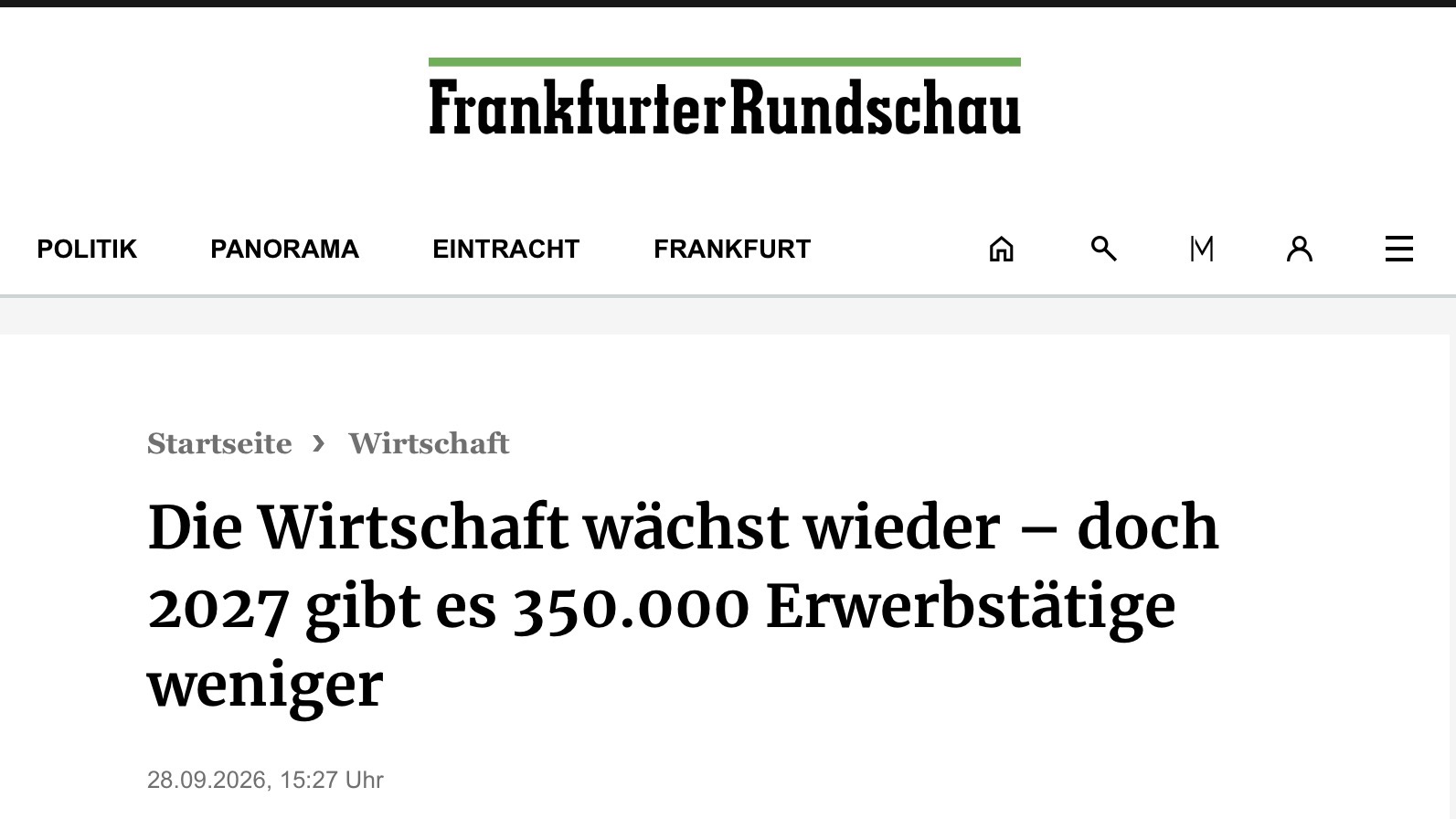 Article de la Frankfurter Rundschau : l’économie allemande croît à nouveau, mais 2027 comptera 350 000 actifs de moins