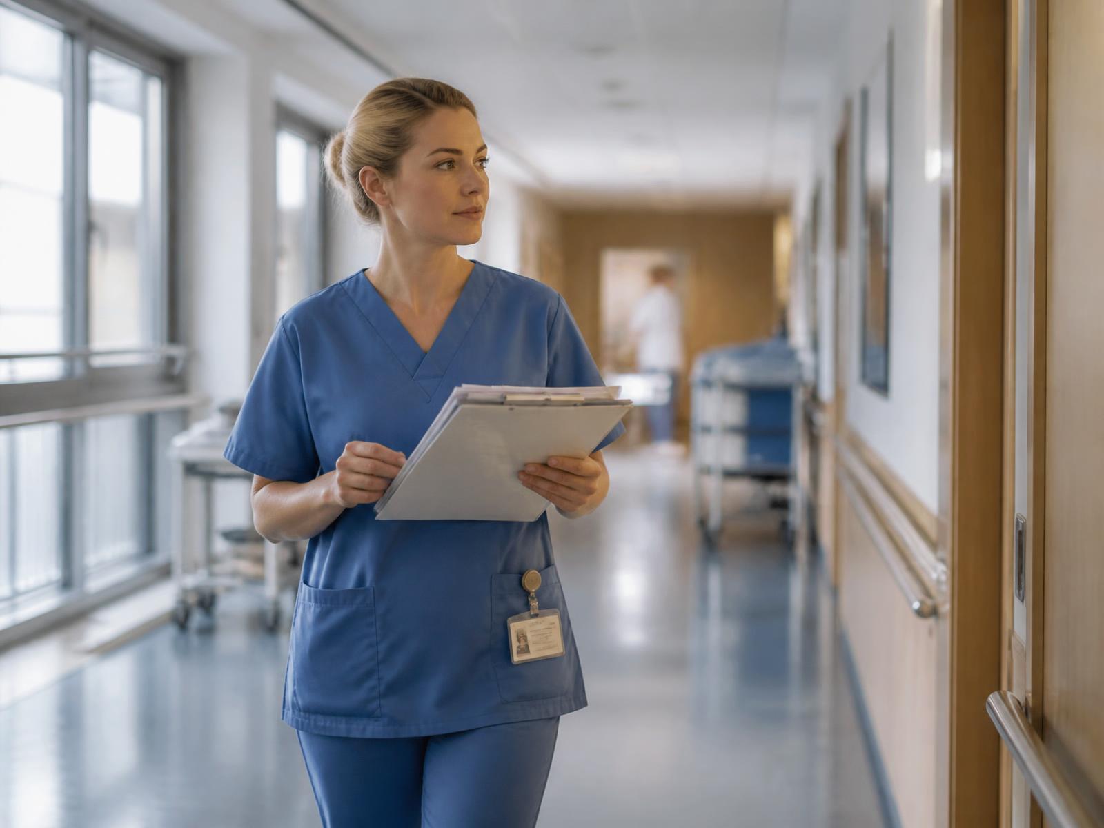 Pflegefachkraft auf einer Krankenhausstation